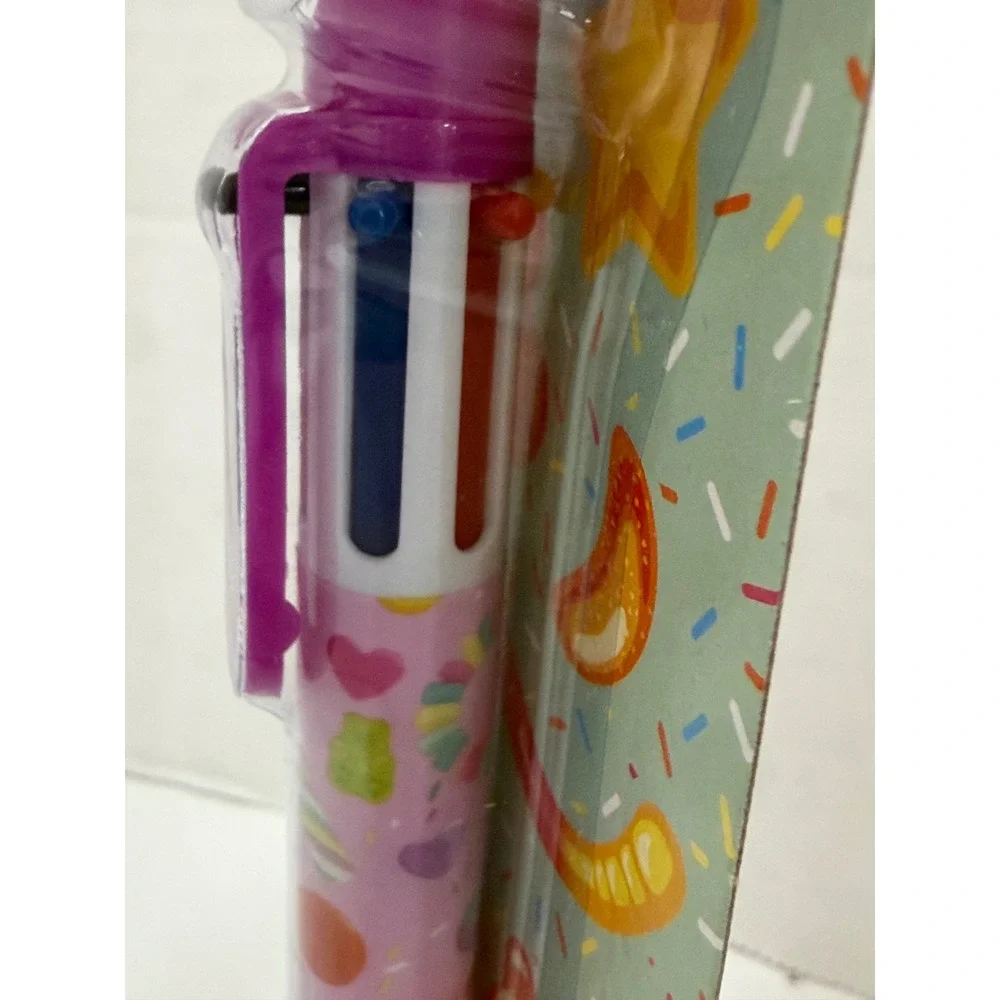 Gummy Bear 6 Color Multi Pen Retractable Ballpoint Candy Theme Pink Purple‎ NEW